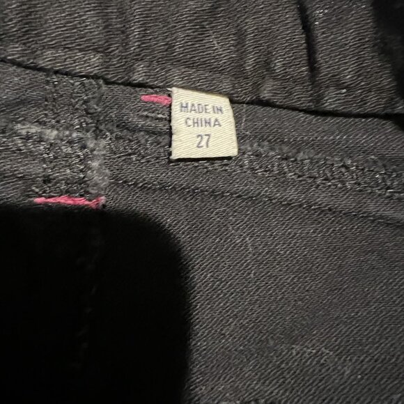 Bebe Jeans Metallic silver Size 27 Black Skinny Denim Pants - Picture 4 of 9